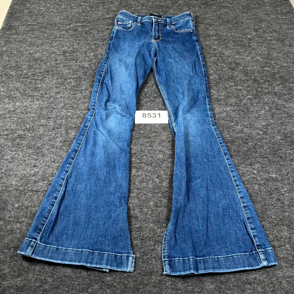Hollister High Rise Vintage Flare Jeans Womens 1R Blue Denim Soft Stretch Casual